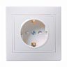Розетка встраиваемая IEK Кварта, с з/ш, с заземлением, 16 А, 250 В, IP20, белая фото