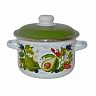 Кастрюля эмалированная СтальЭмаль Авокадо с крышкой, 4 л фото