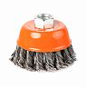 Щетка для УШМ Patriot, чашка, 125 мм, M14, витая проволока фото