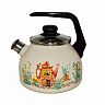 Чайник эмалированный со свистком СтальЭмаль Чайный домик, 3 л фото