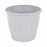Горшок для цветов Альтернатива Дионис, с поддоном, 3,6 л, серый фото