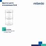 Полка в ванную угловая Milardo Grid, 3-х ярусная, черная матовая фото