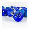 Набор елочных шаров, d 4 см, 34 шт, синий фото