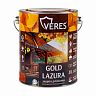 Декоративная пропитка для дерева Veres Gold Lazura №17, глянцевая, 2,7 л, золотой бор фото