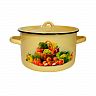 Кастрюля эмалированная СтальЭмаль с крышкой, 7 л, с декором фото