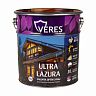 Декоративная пропитка для дерева Veres Ultra Lazura №8, глянцевая, 9 л, дуб темный фото