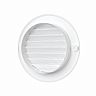 Решетка вентиляционная Era 10РКС, пластиковая, с сеткой, с фланцем D 100 мм, D 136 мм фото