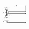 Полотенцедержатель поворотный Fashun A1612, двойной, хром фото