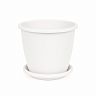 Горшок для цветов Альтернатива Афина, с поддоном, 11 л, белый фото