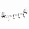 Планка с 4 крючками Fashun A1615-4, хром фото