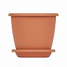Горшок для цветов Альтернатива Афина, с поддоном, 3 л, коричневый фото