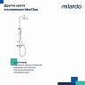 Душевая система с тропическим душем Milardo Ideal Spa ILSBLTHM06, черная матовая фото