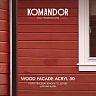 Краска для деревянных фасадов Komandor Wood Facade Acryl 50, база C, бесцветная, 2,7 л фото