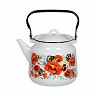 Чайник эмалированный СтальЭмаль, 3,5 л, с декором фото