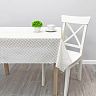 Клеенка столовая ПВХ Вилина Элегия 010-white, 1,35 x 22 м, белая фото