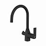 Смеситель для кухни Lemark Ursus LM7261BL, с подключением к фильтру, однорычажный, черный фото