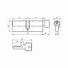 Цилиндровый механизм Стандарт Z.I.90В-5K CP, ключ/вертушка, хром фото