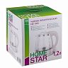 Стеклянный чайник электрический HomeStar HS-1053, 1,2 л фото