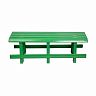 Скамья пластиковая Стандарт Пластик №3 42 x 40 x 120 см зеленая фото