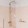 Душевая система с тропическим душем IDDIS Aiger, золото матовое фото