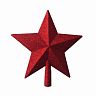 Верхушка на елку Звезда, 19 x 19 см, красная фото