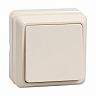 Выключатель одноклавишный накладной IEK Октава ВС20-1-0-ОКм, 10 А, кремовый фото