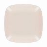 Тарелка десертная Альтернатива Квадро, пластиковая, 22 см, бежевая фото