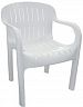 Кресло пластиковое Стандарт Пластик Летнее 81 x 48 x 61 см белое фото