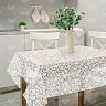 Скатерть Рыжий кот Винтаж, ПВХ, розы, 110 x 135 см, белая фото