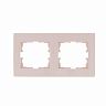 Рамка Lezard Karina, 2 поста, горизонтальная, кремовый фото