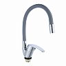 Смеситель для кухни Tsarsberg TSB-731-G05, с гибким изливом, серый/хром фото