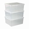 Ящик для хранения Econova, с крышкой, 400 x 335 x 170 мм, набор 3 шт фото