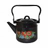 Чайник эмалированный СтальЭмаль, 3,5 л, с декором фото