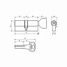 Цилиндровый механизм Стандарт Z.F.70В-5K SN, ключ/вертушка, матовый никель фото