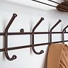 Вешалка настенная с полкой ЗМИ 80, 6 крючков, 72,5 x 22 x 26,5 см, коричневая фото