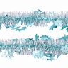Мишура, с голубыми снежинками, 7 x 200 см, серебро фото