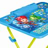 Комплект детской мебели Nika Фиксики Азбука, стол + стул, голубой/зеленый фото
