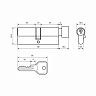 Цилиндровый механизм Стандарт Z.I.80В-5K CP, ключ/вертушка, хром фото