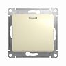 Выключатель 1-клавишный Systeme (Schneider) Electric Glossa, встраиваемый, с подсв., бежевый фото