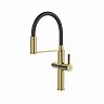 Смеситель для кухни IDDIS Ikon, с гибким изливом и подключением к фильтру, золото матовое фото