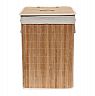 Корзина для белья с ручками Рыжий кот BLB-08-D, 35 x 35 x 50 см, бамбук фото