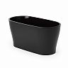 Горшок для цветов Альтернатива Лея, овальный, с автополивом, 4 л, графитовый фото