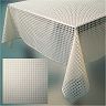Скатерть Рыжий кот Винтаж, ПВХ, клетка, 110 x 135 см, белая фото