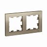 Рамка Systeme (Schneider) Electric Atlasdesign, 2-поста, шампань фото
