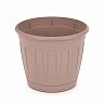 Горшок для цветов Альтернатива Дионис, с поддоном, 1,6 л, бежевый фото