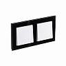 Рамка Systeme (Schneider) Electric Atlasdesign Nature, 2-поста, стекло, черный фото