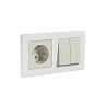 Рамка Systeme (Schneider) Electric Atlasdesign Nature, 2-поста, мрамор, крем роял фото