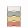 Комод четырехсекционный Альтернатива Колорит, 56 x 39 x 81 см, цветной фото