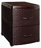 Комод-тумба двухсекционный Violet Ротанг, коричневый фото