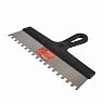 Шпатель фасадный зубчатый Кедр, нержавеющая сталь, пластиковая ручка, 350 мм, зуб 10 x 10 мм фото